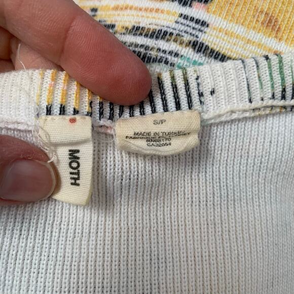 Anthropologie Moth Array Floral Striped Cardigan Size Small - Picture 6 of 8